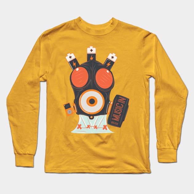 Music is a gas and so is this zombie! Long Sleeve T-Shirt by LiamZed